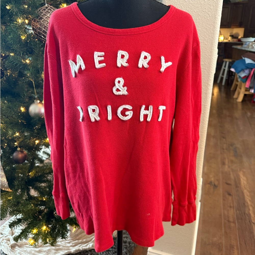Old Navy Vibrant Red Holiday Thermal